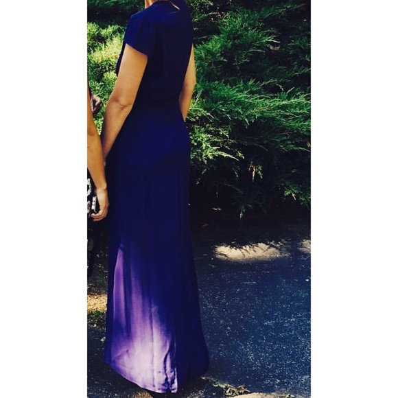 Reformation Dark Blue Wrap Dress - Picture 3 of 3